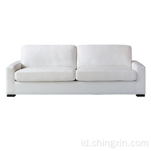 Sofa Kain Putih Set Ruang Tamu Furniture Sofa